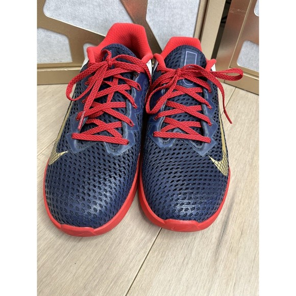 Nike Metcon 6  Men Sz 9 Blue Training Crossfit Athletic Shoe DA2894-991 Sneakers - Picture 4 of 10